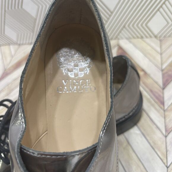 NEW Vince Camuto Ciana‎ Metallic Leather Lace Up Womens Dress Shoes Sz 7.5 K1 - Picture 9 of 10